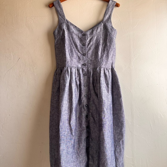Liz Alig linen sleeveless halter sundress - Picture 2 of 8
